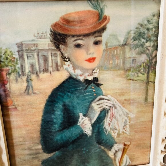 ❌SOLD❌VTG Cherry Jeffe Huldah original framed Lithograph - Picture 11 of 11